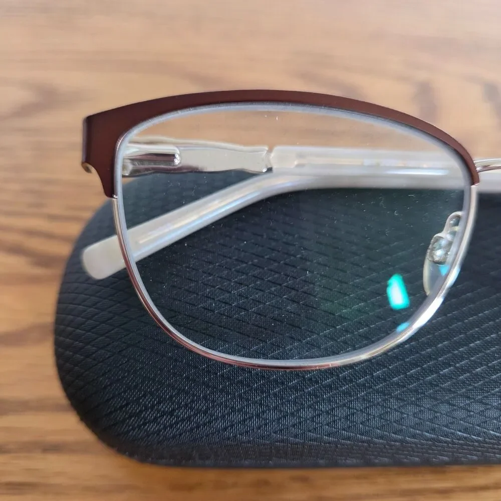South Hampton SH9001 Eyeglasses Brown Gold Cat Eye Full Rim Frame 55-15-140